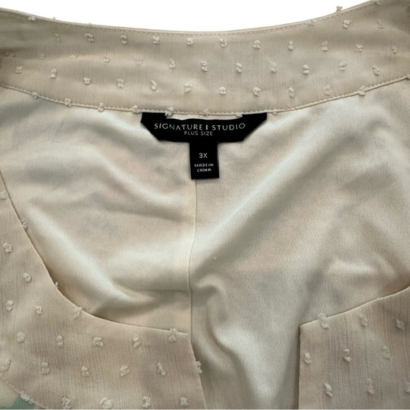 Women's 3X Ivory Floral Cottage Flowy PLUS Bell Sleeve Festival Curvy Soft Dress - Picture 6 of 8